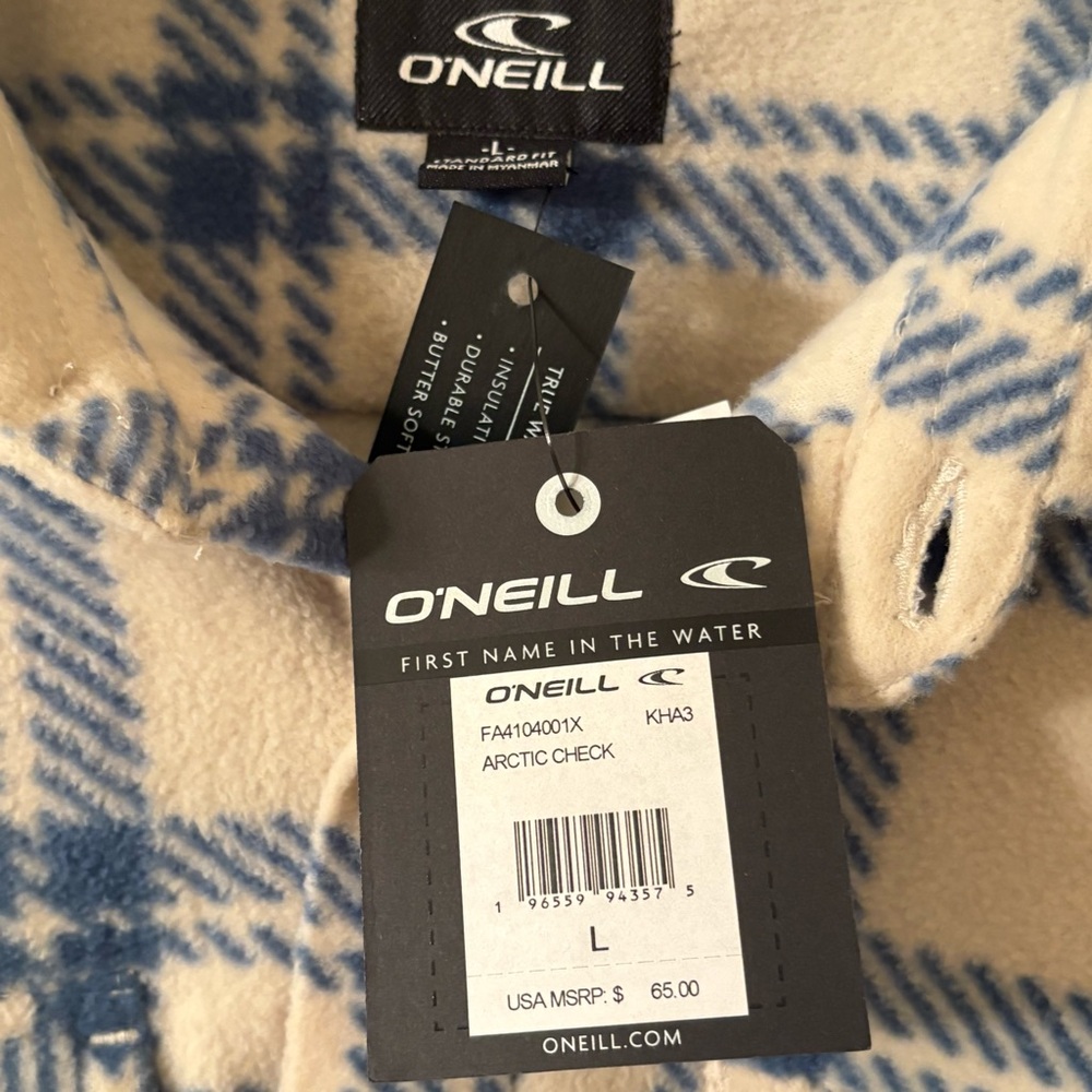 O'Neill Super Fleece Arctic Check Men’s Size Large - Picture 4 of 7
